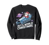 Cute Santa's Space Out of This World Christmas Sleigh Sweatshirt