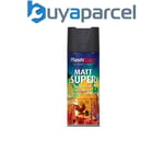 PlastiKote 440.0011102.076 Matt Super Spray Black 400ml PKT3101