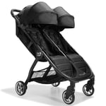 Baby Jogger® City Tour™ 2 Double Travel Stroller | Lightweight, Foldable & Portable Double Stroller | Pitch Black