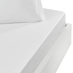 Sensei Maison - Drap Housse Bonnet 40 cm en Percale Coton Soft Percale Plus - 140x200 cm - Blanc