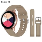 20 mm 22 mm silikonband för Samsung Galaxy Watch Active 2 Watch 3 4 5 6 45 mm 42 mm 47 mm Gear S3 Armbandsrem för Amazfit bip Color 18 22mm