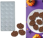 FIESTAS GUIRCA | Moule pour 21 Citrouilles en Chocolat (27.5x13 cm) - Décoration de Table pour Fêtes d'Halloween et Célébrations - Idéal pour Desserts et Friandises Thématiques