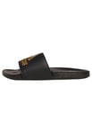 adidas Adilette Comfort Slides, Core Black/Gold Metallic/Core Black, 9 UK