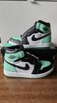 Nike Air Jordan 1 Retro High OG White Black Green Glow Uk Size 9 - EU 44