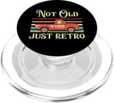 Not Old Just Retro – Voiture classique rouge vintage Pickup Truck PopSockets PopGrip pour MagSafe