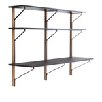 Artek - Kaari Shelf With Desk REB 010 - Vegghyller - Ronan & Erwan Bouroullec - Svart - Metall/Tre/Syntetisk