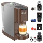 KOTLIE 5 in 1 Coffee Machine for Nespresso Original/Dolce Gusto/Lavazza Mio/L’OR/Ground Capsule and ESE Coffee Pods,19Bar multi-Capsule Coffee Machine AC-513HF