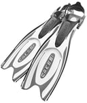 CRESSI Frog Plus Fins Black/White M/L - Palme Réglables de Plongée, Noir/Blanc, Unisexe Adulte