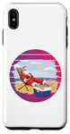 iPhone XS Max Santa at the beach jolly Santa lounging on the sand Xmas Case