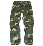 GREEN CAMO COMBAT TROUSERS Boys 9-10 army soldier Military outdoor cargo pants L