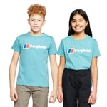 Berghaus Kids' Unisex Logo Short Sleeves T-Shirt, Holiday Essentials For Kids - Sky Blue - Size 11-12Y