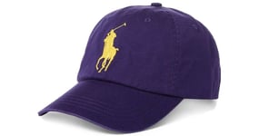 Polo Ralph Lauren Classic Big Pony Chino Baseball Cap Purple & Yellow