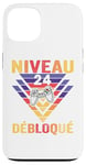 Coque pour iPhone 13 Niveau 24 Débloqué Cadeau Anniversaire Humour Gaming 24 Ans