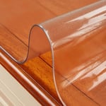 GROOFOO Nappe Transparente Rectangulaire en Verre Souple en PVC,Protection de Table de 1.5mm,Nappe Étanche/Anti-Huile,pour Tables Basses,Bureau,Tapis