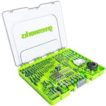 Greenworks Drill and Screw bits (extensive Set of 90 Pieces of Pick and Click bits Suitable for All Drills and Cordless Screwdrivers)