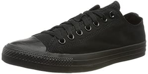 Converse All Star Low Trainers Black Mono Canvas - 10 UK