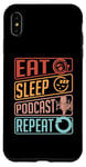 iPhone XS Max Eat Sleep Podcast Repeat Loves Podcast Microphone Podcasting Case