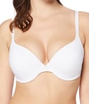 Wonderbra T-Shirt Bra White Size 36G Underwired Multiway Padded Push Up Plunge