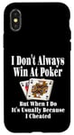 Coque pour iPhone X/XS C'est drôle de ne pas toujours gagner au poker Card Game Game Game Game Game Night