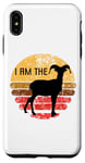 Coque pour iPhone XS Max I Am The G.O.A.T. Greatest of All Time Vintage Retro Sunset