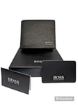 Hugo Boss Monist Billfold Black Leather Wallet Mens Gift Box Card Holder