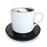 GARMEE Chauffe Tasse à Café électrique Tasse Chauffante, Mug Chauffant avec 2 réglages de température,Réchauffeur de Café Tasse Chauffante Tasse à Café de Voyage,Mug Electrique pour Cacao, Thé, Lait