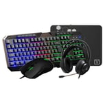 4 i 1 Gamer Pack - The G-Lab - COMBO NATRIUM - Kabelansluten mus - Kabelansluten tangentbord - Kabelansluten Headset - Musmatta