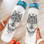 Banniyouall Wolf Animal Dreamcatcher Sports Water Bottle Large Drinking Bottle Leak Proof Gifts For Friends