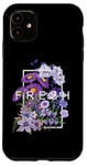 iPhone 11 Purple Fresh Bloom Flowers Purple Color Graphic Case