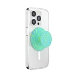 PopSockets Round Phone Grip Compatible with MagSafe, Adapter Ring Included, Phone Holder, Wireless Charging Compatible - Swirl Oasis Keylime