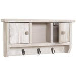 Porte-clés mural HHG-461 avec portes, beige shabby