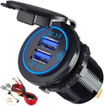 Quick Charge 3.0 USB Car Charger Socket 12V/24V 36W Dual QC3.0 Fast...