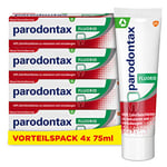 Parodontax Dentifrice au fluor, 4 x 75 ml, aide à réduire et à prévenir les saignements des gencives