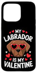 iPhone 15 Pro Max Chocolate Labrador My Valentines Hearts Day Dog Mom Dad Case