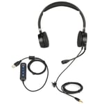 Binaural Headset Office Headset With Mic And Audio Control For 3.5mm Connector A