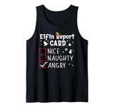 Family Pajamas Christmas Nice Naughty Funny Xmas List Angry Tank Top