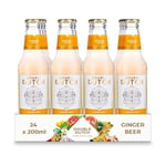 Double Dutch Ginger Beer Premium Mixer, 24 x 200ml Bottles, Low Calorie Perfect Mixer for Cocktails, No Artificial Colours Preservatives or Flavours, 200ml Bottles (Pack of 24)