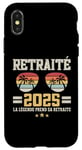 Coque pour iPhone X/XS La Légende Prend Sa Retraite Humour Cadeau Retraité 2025