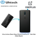 Vitre Arrière (Back Glass Phone) OnePlus 6T - Noir Mat (Matt Black)