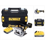 Dcw 682 nt Fraiseuse à lamelles sans fil 18 v 102 x 20 mm Brushless + 1x batterie Powerstack 5,0 Ah + tstak - sans chargeur - Dewalt