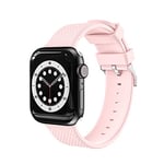 Compatible avec Apple Watch 41 mm 45 mm 38 mm 40 mm 42 mm 44 mm Bracelet de sport en silicone souple compatible avec Apple Watch SE/iWatch Series 7 6 5 4 3 2 1 (rose), Rosé, 42 mm/44 mm/45 mm