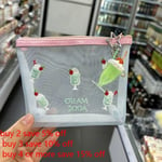 Mesh Cosmetic Bag Cream Soda Wash Bag Lightweight Cosmetic Organizer  Travel