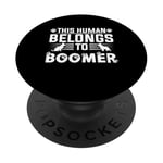 Nom de chien Boomer Cadeau personnalisé pour animal domestique appelé Boomer PopSockets PopGrip Adhésif