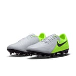 Nike Phantom GX II Academy SG-PRO Mad Voltage - Sølv/Sort/Neon - Vått gress (SG), størrelse 45½