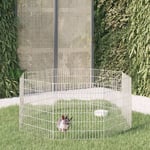 Torana - Cage à lapin 8 panneaux 54x60 cm Fer galvanisé