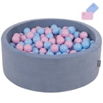 KiddyMoon pallomeri 90X30cm/200 palloa ∅ 7Cm Bubblegum: Powder Pink/Baby Blue