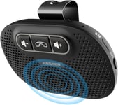 Kit Main Libre Voiture Bluetooth 5.0 Microphone intégré,Le Kit Bluetooth Voiture Enceinte Peut être Utilisé pour Le GPS,Musique,Appels,Contrôle du Volume,iOS Siri et Vocal Assistant(Q10)