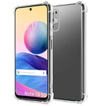 Tumundosmartphone Coque Silicone Antichoc Transparent pour Xiaomi Redmi Note 10 5G / Little M3 Pro 5G