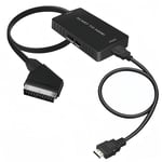 Scart to HDMI Converter, Scart to HDMI Cable with 720P/1080P Switch, Scart to HD