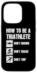 Coque pour iPhone 14 Pro Meilleur Triathlon Design Hommes Femmes Natation Vélo Course Triathlètes